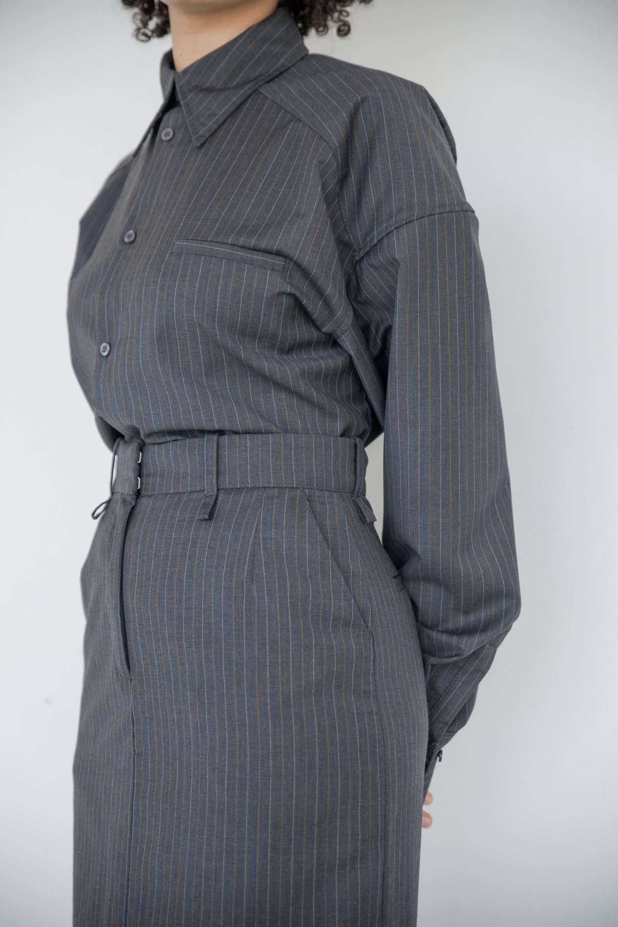 LIGHT WEIGHT GRAY WOOL SHIRT