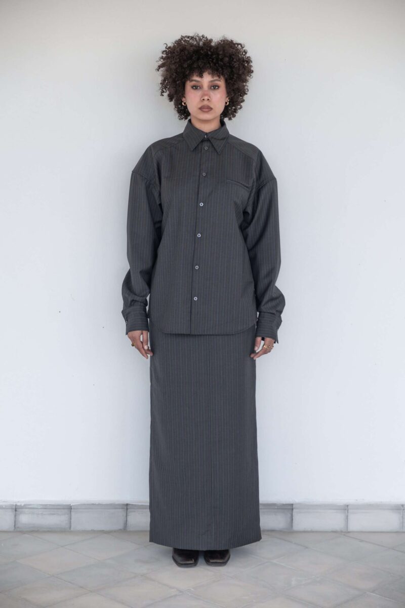 LIGHT WEIGHT GRAY WOOL SHIRT - Image 2