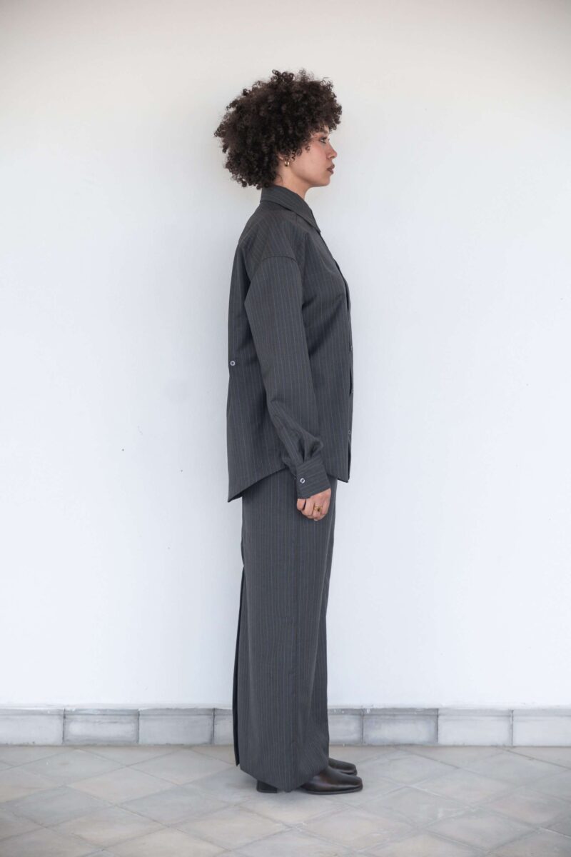 LIGHT WEIGHT GRAY WOOL SHIRT - Image 3