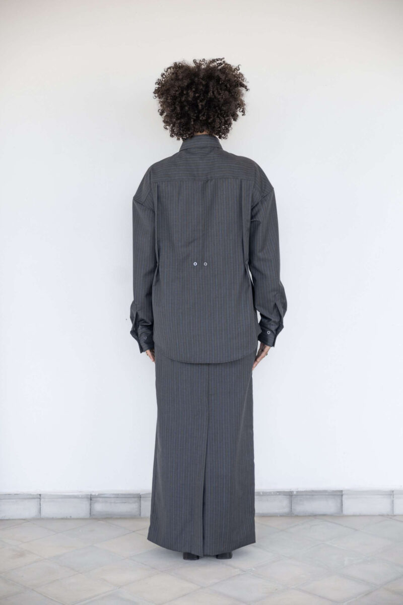 LIGHT WEIGHT GRAY WOOL SHIRT - Image 4