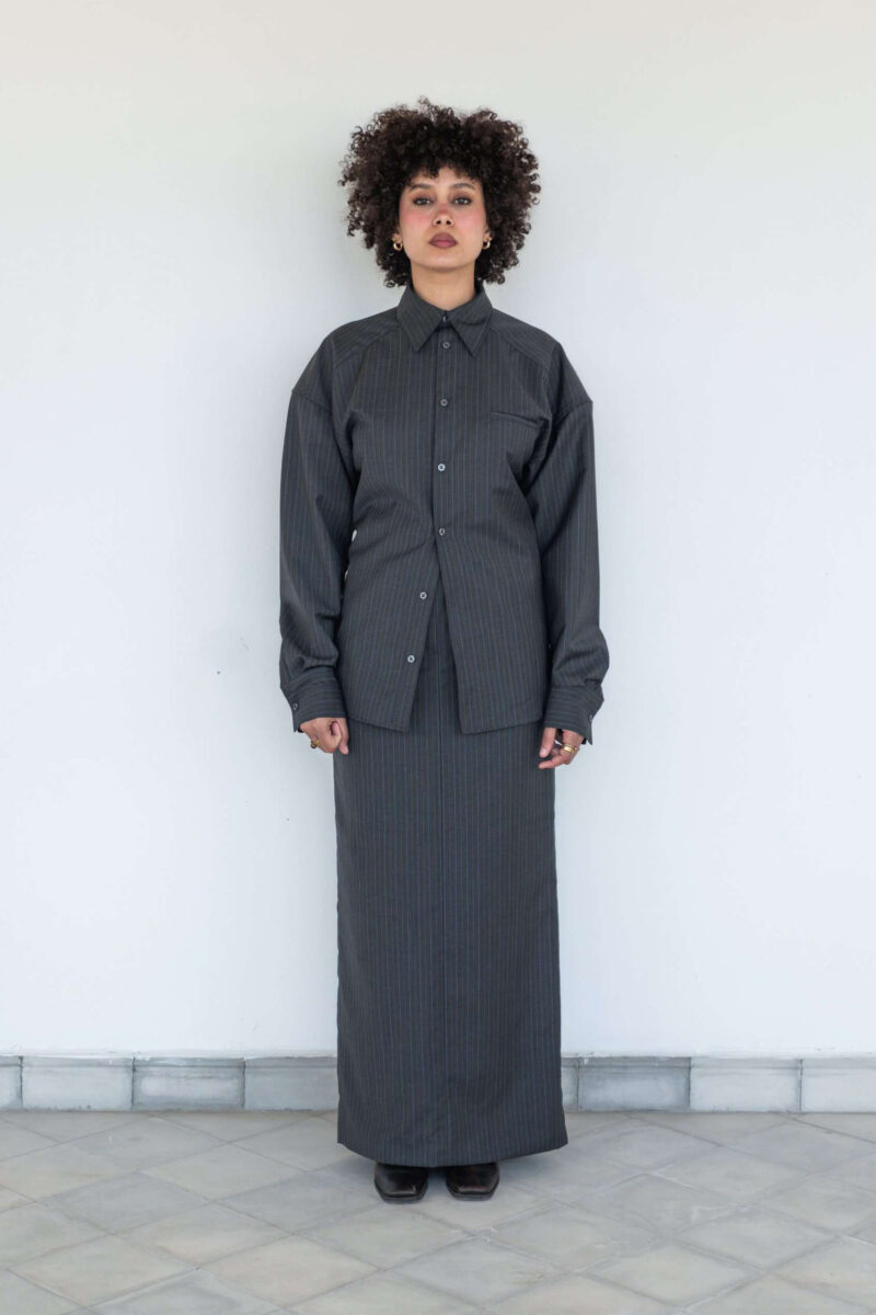 LIGHT WEIGHT GRAY WOOL SHIRT - Image 6