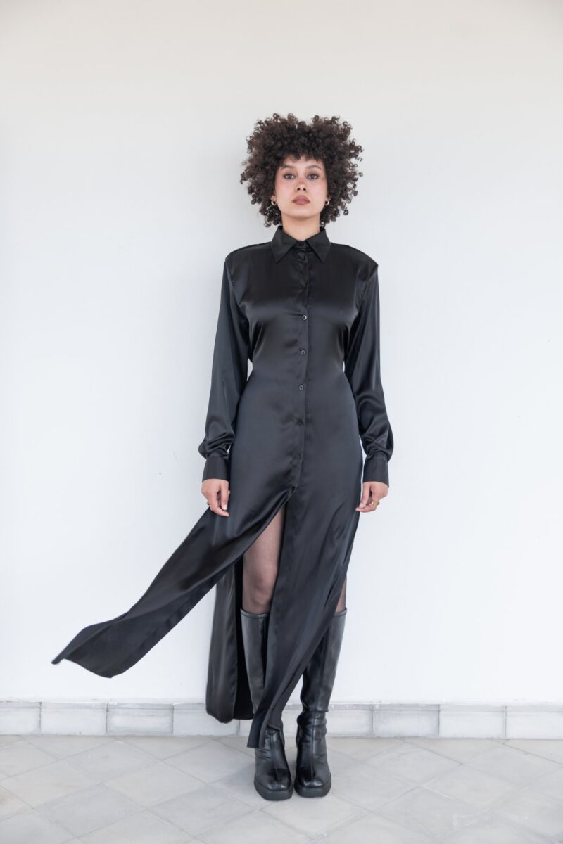 SATIN MAXI DRESS - Image 2
